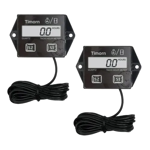 Medidor de Horas Tachómetro para Motor Pequeño: Timorn tacómetro digital inductivo RPM medidor de horas pequeño para moto de tierra | motosierra |