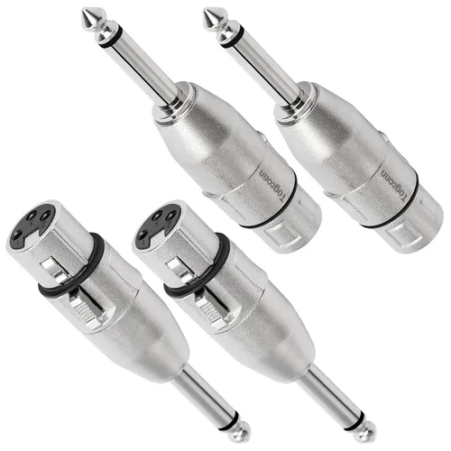 Miniatura 7 de Adaptador TRS de 1/4" a XLR 2 paquete - Adaptadores XLR macho y hembra de 6.35mm 1/4