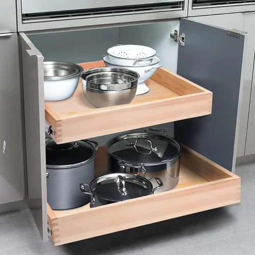 Miniatura 8 de Mulush Organizador de cajones extraíble de 13" de ancho x 21" de profundidad x 3" de alto con cierre suave para cocina