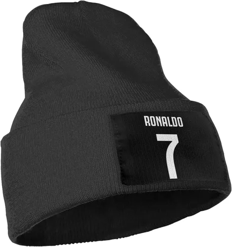 Miniatura 2 de Ronaldo #7 - Gorro de punto unisex para adultos, estilo casual, pasamontañas, medio pasamontañas