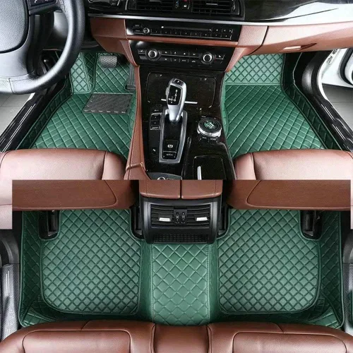 Miniatura 13 de Alfombrillas personalizadas para automóvil, cobertura completa 3D, protección para todo tipo de clima, de cuero, para piso delantero y trasero