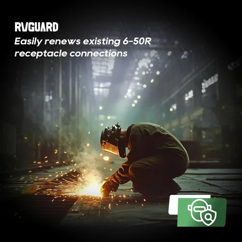 Miniatura 6 de RVGUARD Receptáculo de montaje en superficie NEMA 6-50R de 50 amperios, toma de corriente de 125/250 voltios, amarillo, certificación ETL
