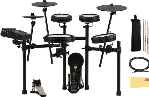 Miniatura 12 de Roland TD313 V-Drums Kit de batería electrónica Bundle con trono de batería, cable de audio, baquetas, bolsa para baquetas y paño de pulido