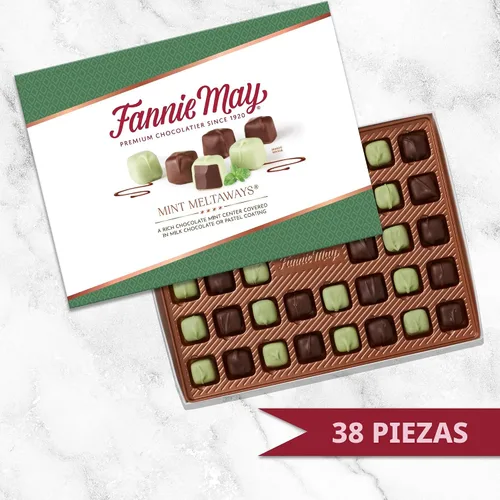 Miniatura 7 de Fannie May, caramelo de chocolate con leche, meltaways de menta, caja de regalo, 11.5 onzas