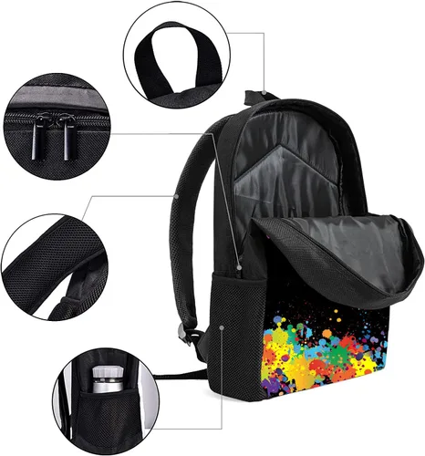 Miniatura 2 de Mochila de dibujos animados con impresión 3D para niños y niñas, mochilas de viaje de anime de 17 pulgadas, unisex, grandes, para laptop, regalos