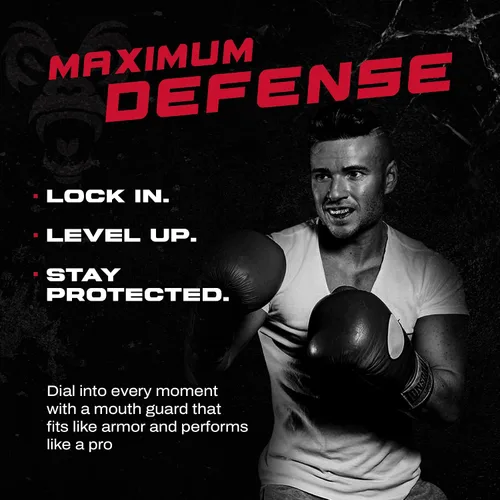 Miniatura 5 de Beast Gear Protector bucal deportivo, protector bucal para adultos y jóvenes, para boxeo, fútbol, lacrosse, baloncesto, rugby, artes marciales
