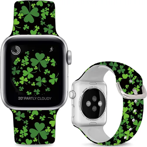 Miniatura 11 de Correas de silicona suaves compatibles con Apple Watch Band de 1.496 in 1.575 in 1.614 in 1.654 in 1.732 in 1.772 in 1.811 in 1.929 in, correa