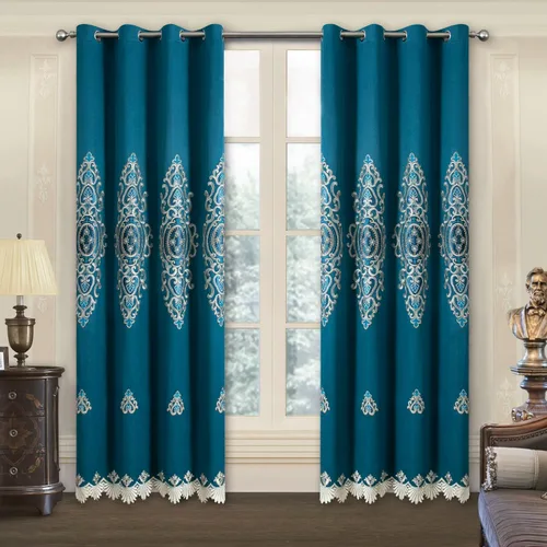 Miniatura 24 de VOGOL Cortinas/Cortinajes/Paneles/Tratamientos Personalizados Simples de Chenilla Jacquard Opacas Elegancia para Ventana para Dormitorio Sala
