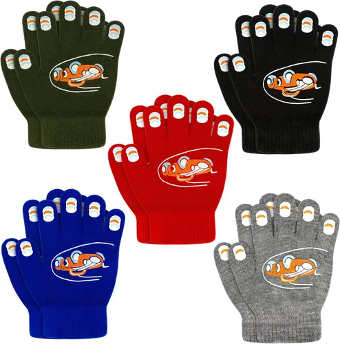 Miniatura 69 de Hicdaw 6 pares de guantes de invierno para niños, guantes de punto elásticos y cálidos para niños o niñas