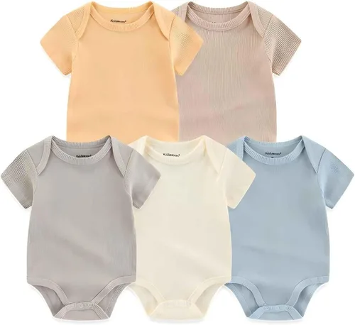 Miniatura 61 de Kiddiezoom Mameluco unisex de algodón de una pieza para bebé recién nacido, 5