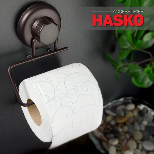 Miniatura 3 de HASKO accessories - Potente soporte de papel higiénico con ventosa al vacío – Montaje en pared sin perforaciones Dispensador de rollos de papel
