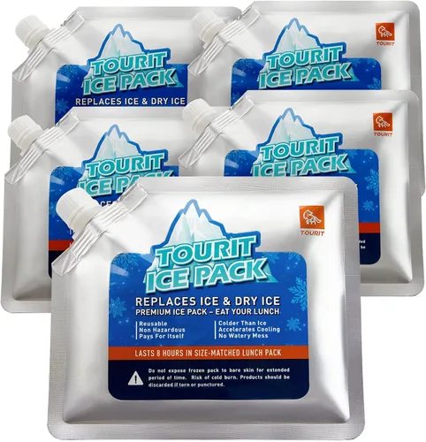 TOURIT Paquete de hielo reutilizable para enfriadores, bolsas de hielo de larga duración para bolsas de almuerzo/cajas, mochilas enfriadoras, 01 -