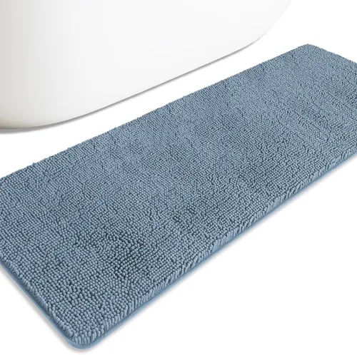Miniatura 507 de Alfombra de baño pequeña de 12 x 18 pulgadas, lavable y absorbente, antideslizante, alfombra de baño de felpilla gruesa y suave para baño, ducha