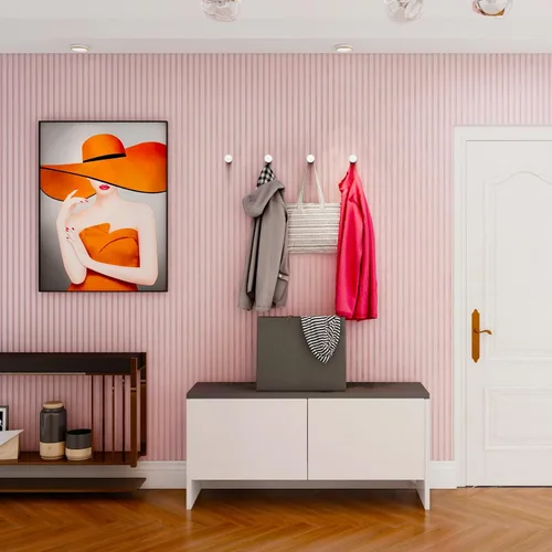 Miniatura 4 de bsdonte Ganchos de Pared de Madera, Paquete de 4 Ganchos Decorativos Blancos Montados en la Pared, Ganchos Modernos para Sombreros de Servicio
