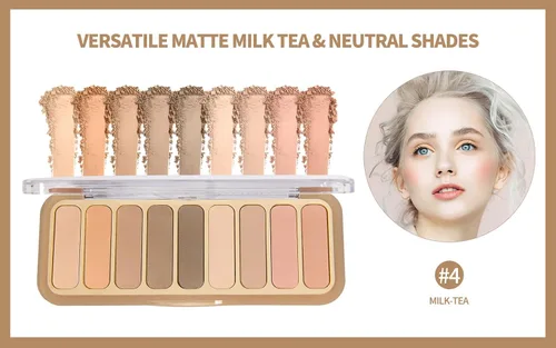 Miniatura 3 de Paleta de sombra de ojos desnuda 9 colores neutro desnudo mate brillo purpurina sombra de ojos paleta de maquillaje de alta pigmentación