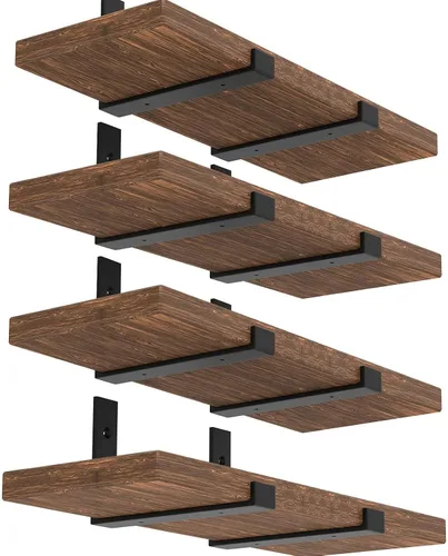 Miniatura 8 de Soporte de estante, soportes de estante flotante resistentes de 10 pulgadas de largo, paquete de 4 soportes para estantes, soportes de soporte
