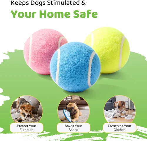 Miniatura 3 de ZIYIZE Mini pelotas de tenis, paquete de 20 pelotas de tenis para perros de 2 pulgadas, pelota de juego para mascotas fácil de atrapar para lanzador
