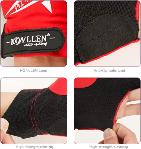 Miniatura 52 de KONLLEN Billiards Gloves for Left Hand/Right Hand L/XL Pool Gloves Professional Non-Slip Adjustable Breathable Snooker Gloves Popular Sizes for Men