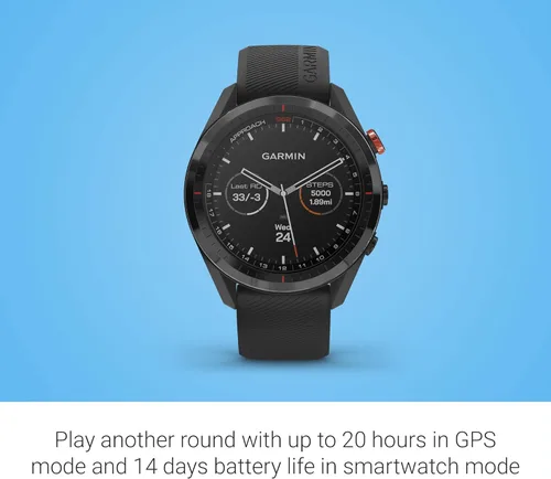 Miniatura 3 de Garmin Approach S62, reloj GPS de golf premium, organizador virtual incorporado Negro (Black Bundle)