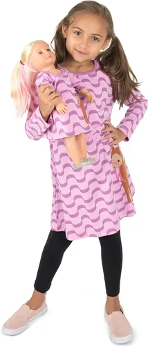 Miniatura 75 de Leveret - Conjunto de vestidos a juego para niña y para muñeca, 100% algodón, gran variedad de estilos, (tallas de 2 a 14 años)