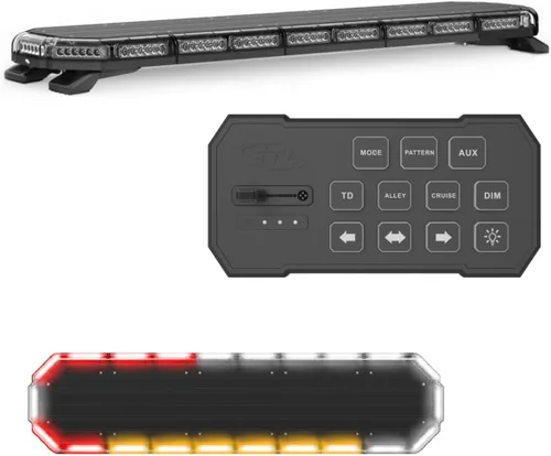 Miniatura 31 de SpeedTech Lights K-Force 47 - Barra de luz LED estroboscópica de policía de tamaño completo para montaje en techo, luces de advertencia para Verde