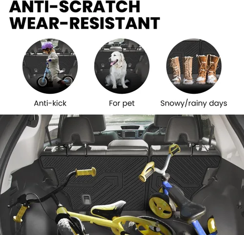 Miniatura 6 de LASFIT Protector de respaldo de asiento trasero para Honda CRV 2012-2016, apto para todo tipo de clima, TPE apto para mascotas, ajuste personalizado