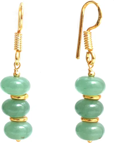 Miniatura 34 de Gempires - Aretes ligeros con cuentas hechas a mano, hipoalergénicos, chapados en oro, aretes colgantes para mujer