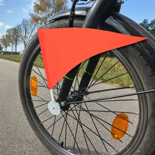Miniatura 5 de Operitacx 5 banderas de seguridad para bicicleta sin poste, bandera de repuesto para remolque de bicicleta, bandera de seguridad para bicicletas a