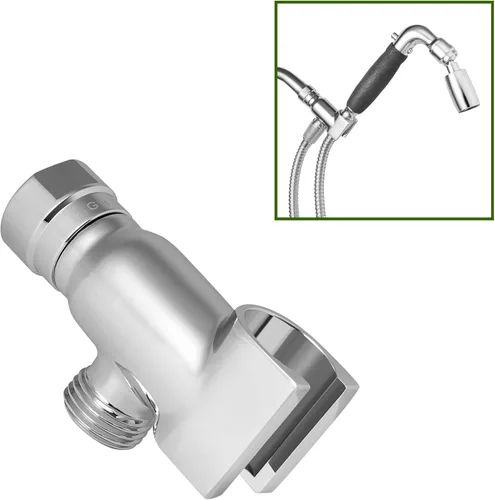 Miniatura 8 de High Sierra® - Soporte para cabezal de ducha de mano sin plomo de metal, acabado dorado cepillado