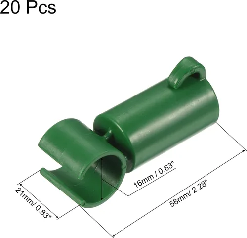 Miniatura 2 de MECCANIXITY Clip de conector de estacas de plantas de 2.28 pulgadas de largo, clips de hebilla para juntas de tubería para palos de patio, caña
