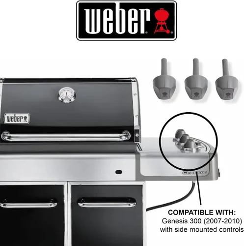 Miniatura 3 de Paquete de 3 perillas Weber 81168 para parrillas Genesis serie 300 (2007-2010)