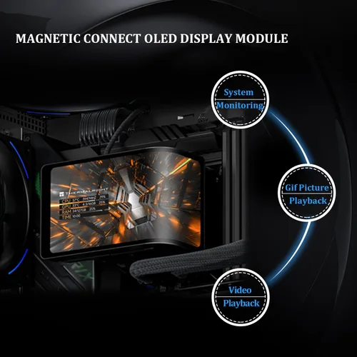 Miniatura 4 de Thermalright Wonder Vision 360 Turbo ARGB Enfriador de agua negro para CPU, pantalla curva de 60 HZ con resolución de 2400 x 1080, para AM4/AM5