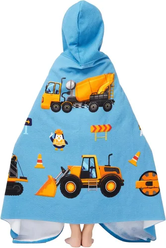 Miniatura 3 de Gealaek Toalla con capucha para niños pequeños de 5 a 12 años, toalla de baño, piscina, playa, extra grande, suave y absorbente, poncho de playa