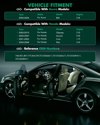 Miniatura 3 de SCITOO Actuadores eléctricos para cerradura de puerta trasera/delantera derecha, repuesto para Acura RSX 2002-2006 para Honda para Accord 2003-2007