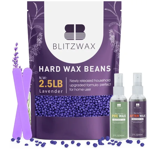 Miniatura 18 de BLITZWAX Cuentas de cera dura para depilación de 1 libra de cera sensible para bikini, axilas, espalda y pecho, cera de recambio grande para mujeres