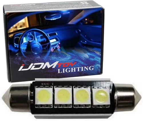 Miniatura 11 de JDMTOY - 4-SMD sin errores 6411 578 foco de ledes para el interior del auto o área del cajuela, Azul (Ice)