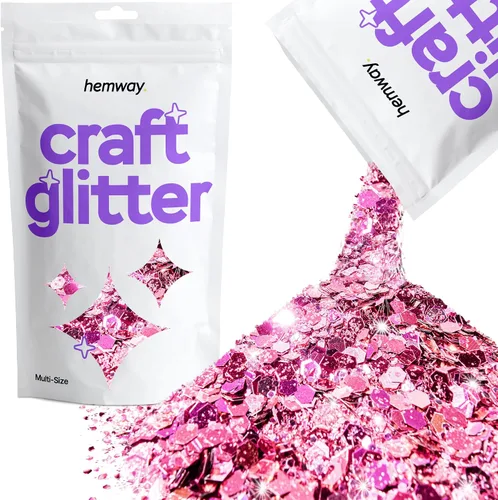 Miniatura 42 de Hemway Craft Glitter - Rojo Copos de lentejuelas metálicas de varios tamaños para manualidades de resina y epoxi Suministros para vasos