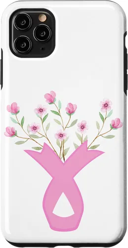 Miniatura 12 de iPhone 13 Flower Jar Pink Ribbon Breast Cancer Concientización Mes de Mujeres Caso