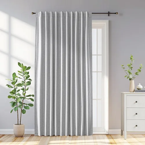 Miniatura 29 de Cortinas opacas para sala de estar, cortinas 100% opacas de 90 pulgadas de largo, juego de 2 paneles de 2 paneles, con aislamiento térmico, pestaña