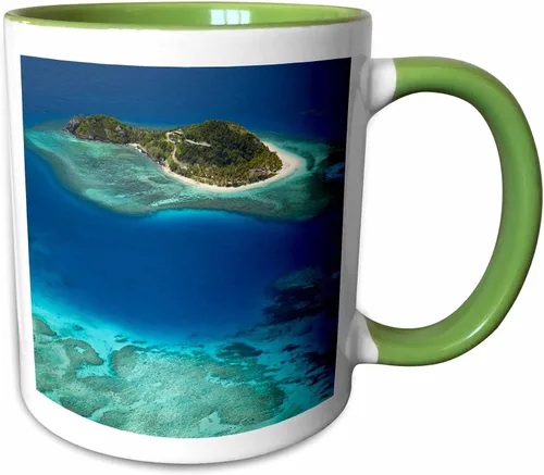 Miniatura 8 de 3dRose Danita Delimont – Fiji – matamanoa Isla, Arrecife de Coral, Mamanuca Islands, Fiji – oc01 dwa0165 – David Muro – Tazas, Negro/Blanco