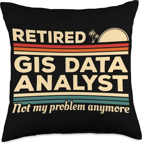 Miniatura 5 de GIS Data Analyst Gifts Retired GIS Data Analyst Not My Problem Anymore - Almohada de 16 x 16 pulgadas, multicolor