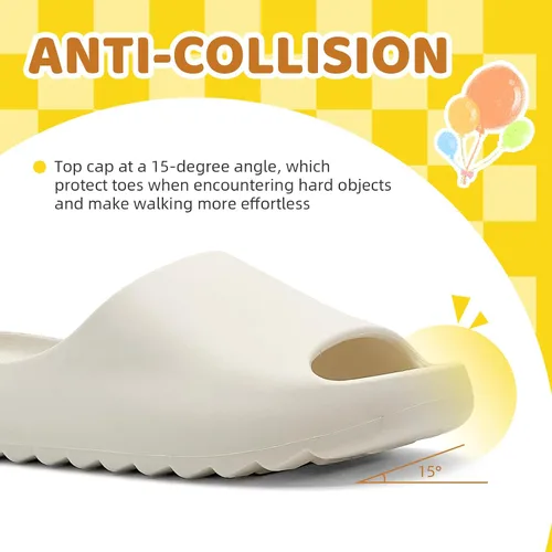 Miniatura 4 de Sandalias acolchadas para mujeres, hombres y niños, cómodas, antideslizantes, suaves, impermeables, para baño, ducha, sandalias acolchadas de suela
