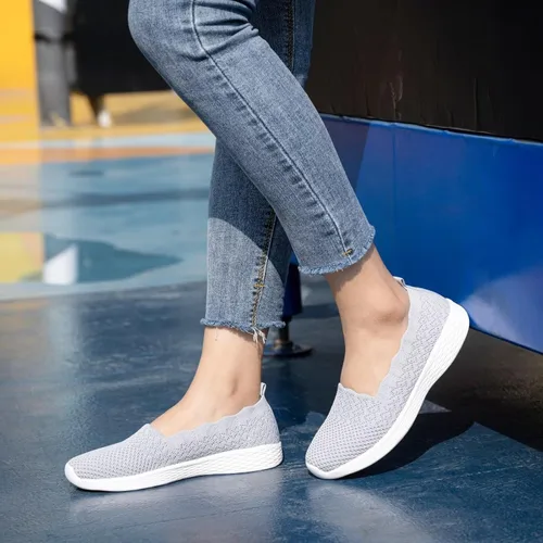 Miniatura 3 de Puxowe Mocasines de mujer ligeros, con el empeine bajo, planos, calzado de punto