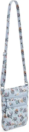 Miniatura 5 de Vera Bradley Bolso bandolera de algodón con triple cremallera para mujer
