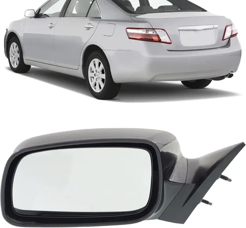 Espejo lateral de repuesto para Toyota Camry LE SE XLE Hybrid 2007 2008 2009 2010 2011 – Espejo lateral del conductor incluye lente transparente,