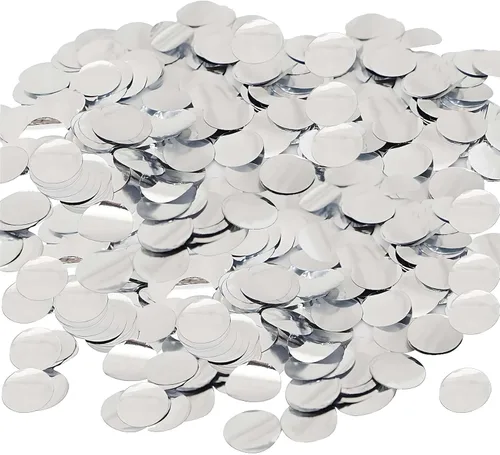 Miniatura 10 de Confeti redondo negro de papel de aluminio metálico hermoso confeti de mesa con purpurina para llenar globos, boda, cumpleaños, fiesta, decoración