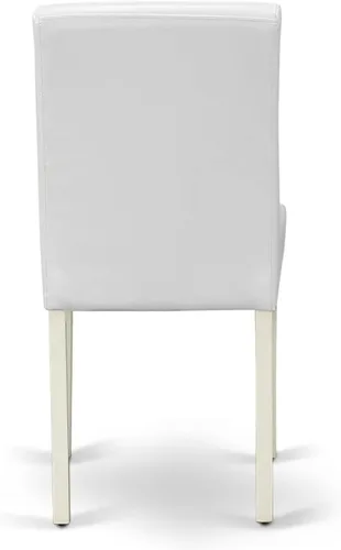 Miniatura 9 de East West Furniture DLAB5-LWH-64 - Juego de mesa y sillas de cocina de 5 piezas, incluye una mesa de comedor redonda con gotas y 4 sillas de comedor