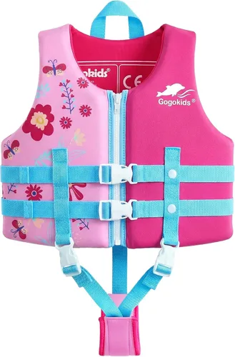 Gogokids Chaleco de natación para niños de 2-3-4-5-6-7-8-9 años, flotadores de piscina para niños de 30-50-70 libras, flotabilidad para niños y