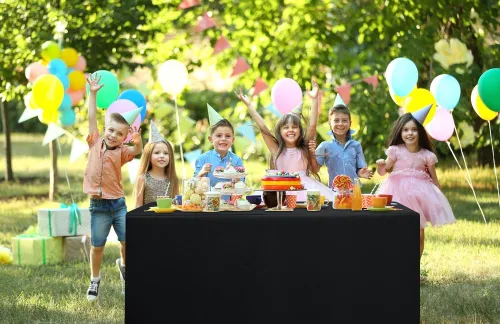 Miniatura 2 de homing Paquete de 2 manteles rectangulares ajustables, mantel de tela lavable de 4 pies, mantel de poliéster impermeable para fiestas, ferias, Negro
