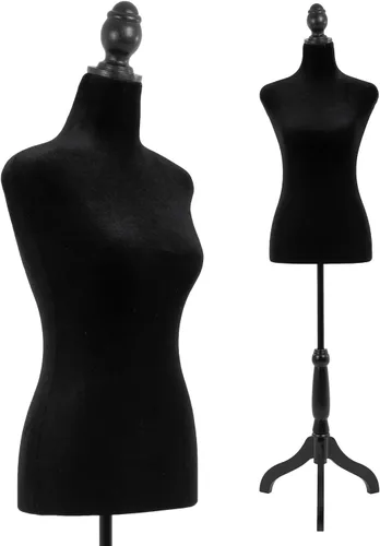 Maniquí femenino, torso de maniquí, medio cuerpo, 49.6-63.4 pulgadas, modelo de vestido de costura, soporte de maniquí de exhibición de forma de